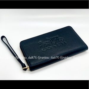 Jes Coach Large Phone Wallet with horse (black)